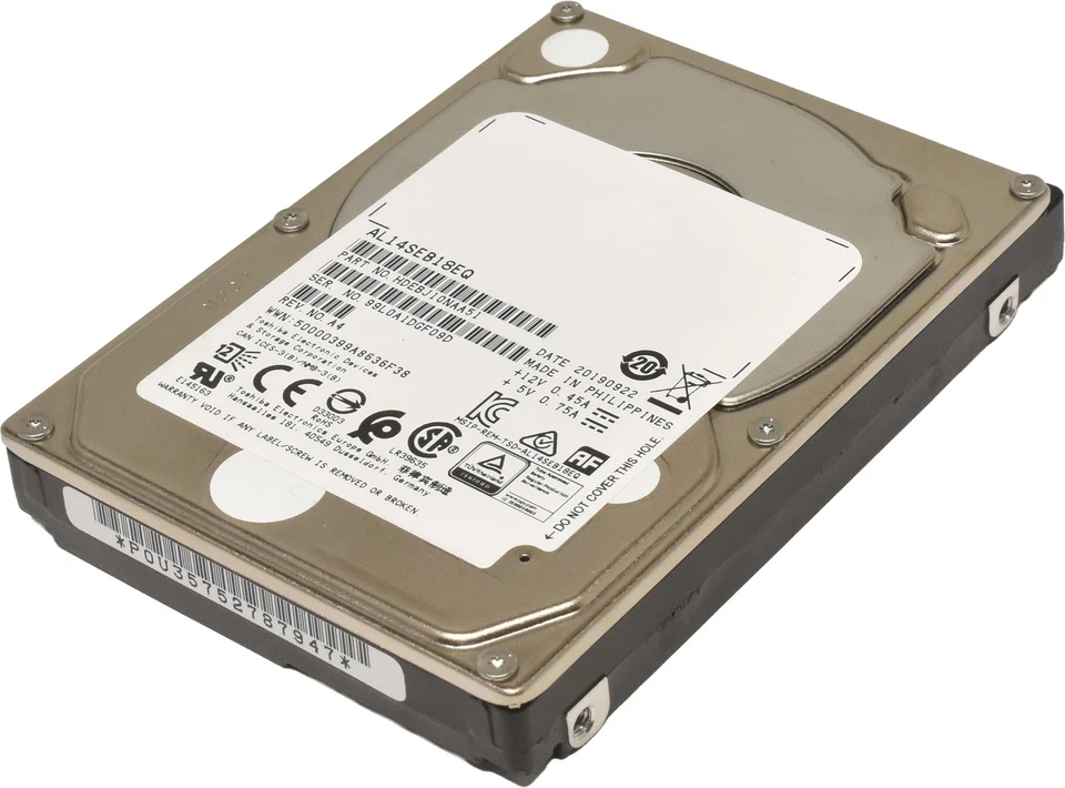Toshiba 1.8TB 2.5" 10K 12G SAS Server Storage HDD 128MB Festplatte AL14SEB18EQ