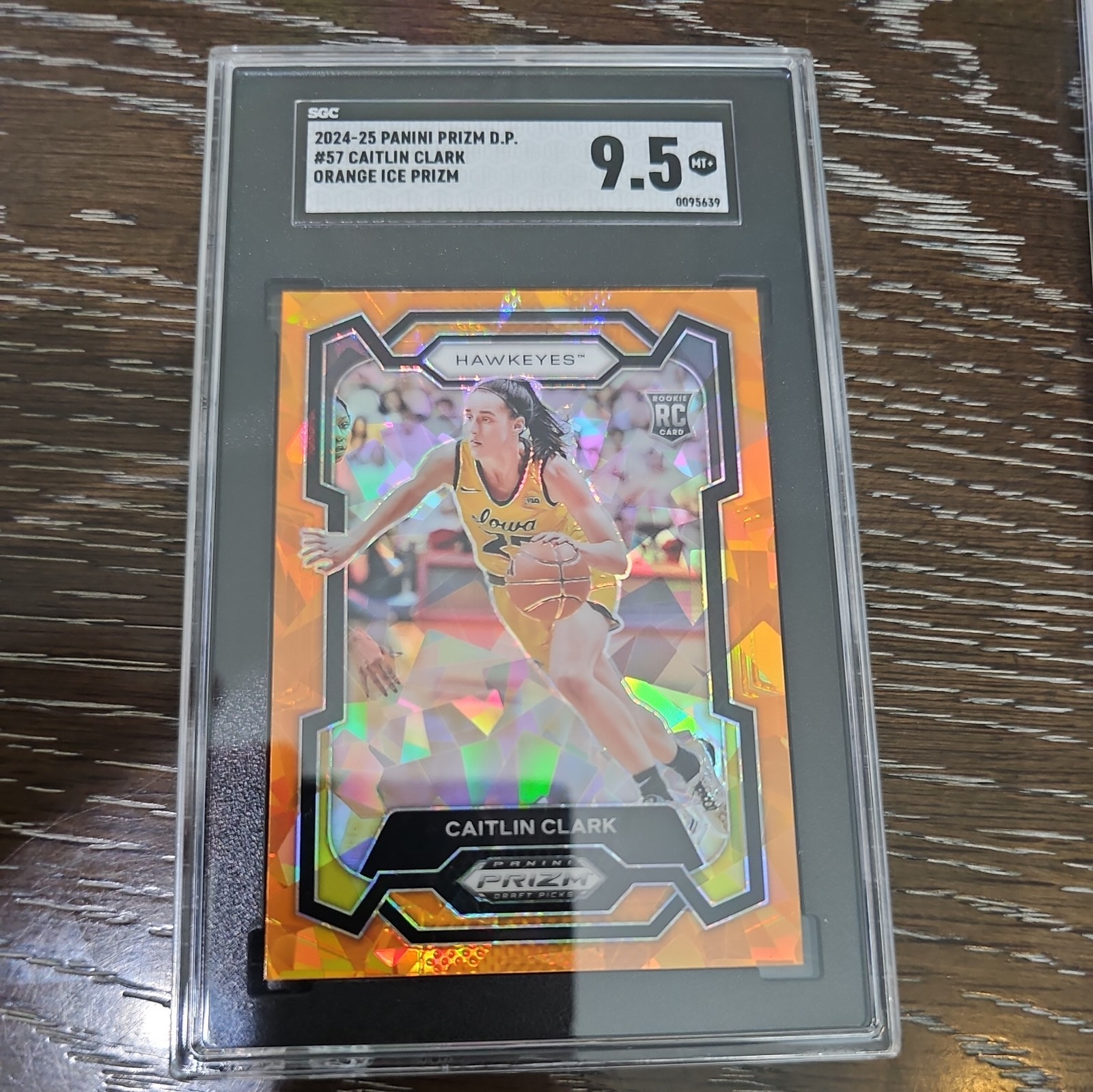 2024-25 Panini Prizm Draft Picks - Caitlin Clark #57 Orange Ice Prizm (RC)
