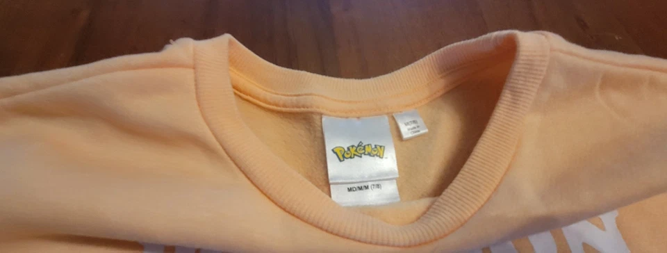 Sudadera Pokemon Niños Talla M Niñas Naranja Manga Larga Pullover Cuello Redondo Foto 4 de 4