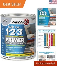 Gray Acrylic Primer, 1 Quart   Fast Dry, Rust Resistant for Interiors