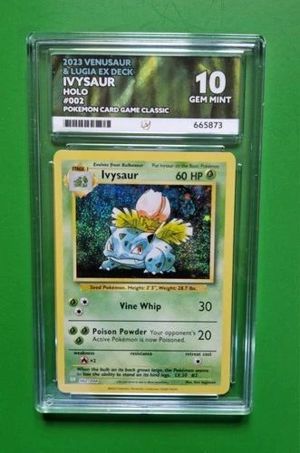 Ivysaur Ace 10 2023 Holo Classic Collection 002/034 Venasaur & Lugia Ex Deck TCG