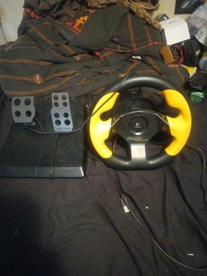 Logitech Wingman Formula GP Steering Wheel With Pedals Working