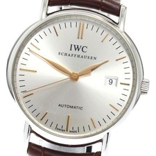 IWC PORTOFINO IW356307 39mm SS Leather Silver Dial Automatic Date #C497 7