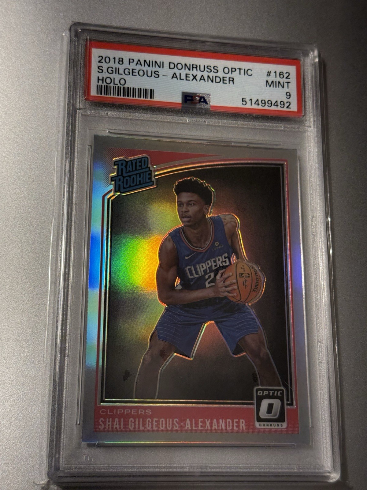 2018-19 Donruss Optic - Rated Rookie Shai Gilgeous-Alexander #162 Holo