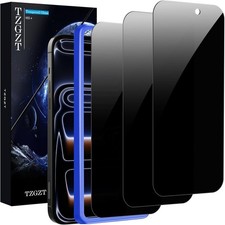 Paquete de 3 protectores de pantalla de privacidad para iPhone 17 Pro, vidrio te