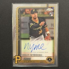 2025 Topps Chrome Update Nick Yorke Rookie Debut Auto #CRDA-NY Pirates