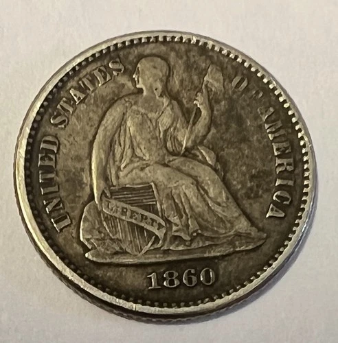 1860  Seated Liberty Half Dime Silver Lot 512