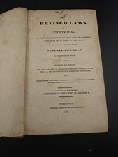 Signed Milton Stapp Revised Laws Of Indiana 1831 General Assembly