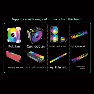 PC RGB Hub Controller mit 10 ARGB Lüfter Ports 2 LED Strip Ports 6-pin Power