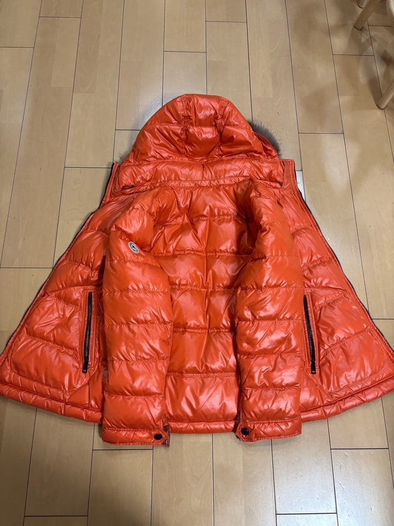 Burberry Men's Down Jacket, Large, Orange thumbnail 3