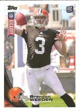 2012 Topps Kickoff #27 Brandon Weeden RC ROOKIE