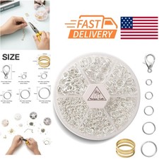 Jewelry Making Kit with 1000 Open Jump Rings 12mm Lobster Clasps and Opener