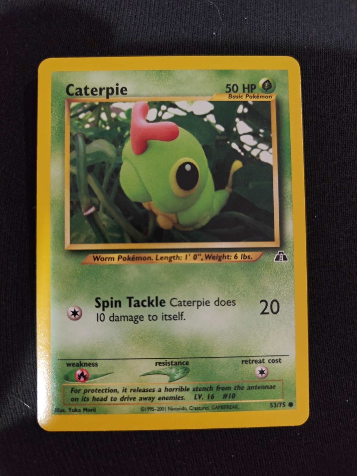 Caterpie 53/75 Pokemon Neo Discovery Unlimited Yuka Morii