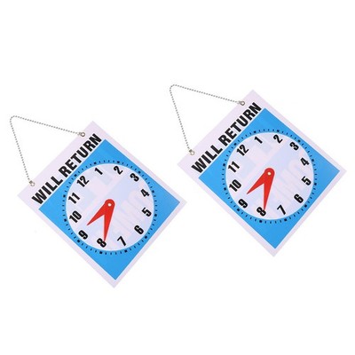  Clock Design Türschild Square Form Wall Zeichen kreativ kehrt Schild für das