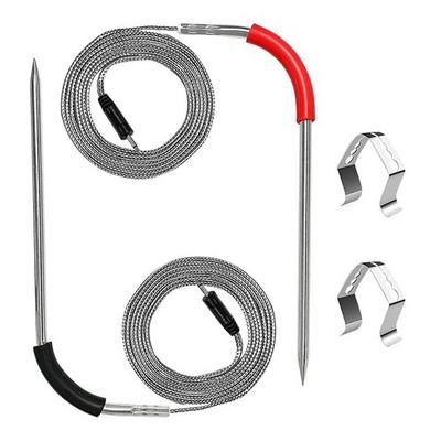 Fleischsonden-Set 2er Pack für Weber Grills mit stabilen Grillclip-Aufsätzen