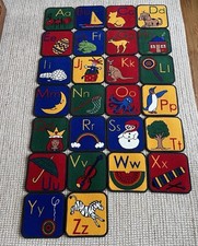 Carpets for Kids Set of 26 ABC Phonics Seating Squares 12 in Carpet