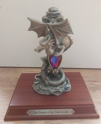 Myth & Magic Pewter Dragon of The Underworld Crystal Fantasy Tudor Mint Boxed