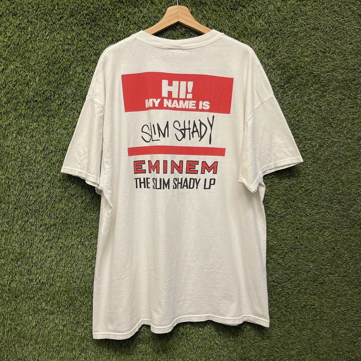 Vintage Eminem Hi My Name Is Slim Shady LP Hip Hop Rap Tee Mens
