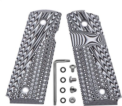 1911 G10 Grips, Compact Size Officer OPS Texture 6 Color Options