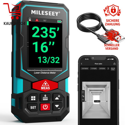 Lasermessgerät MiLESEEY S7 100m 2,4 Zoll Display