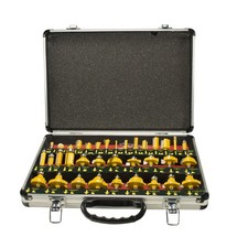 Erie Tools 35 PC 1/4" Shank Router Bit Set with Tungsten Carbide Tips