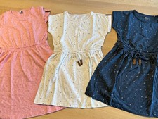 Yigga Ernsting's Family  Kleider Set Kurzarm Rosa Ecru Dunkelblau Größe 134/140