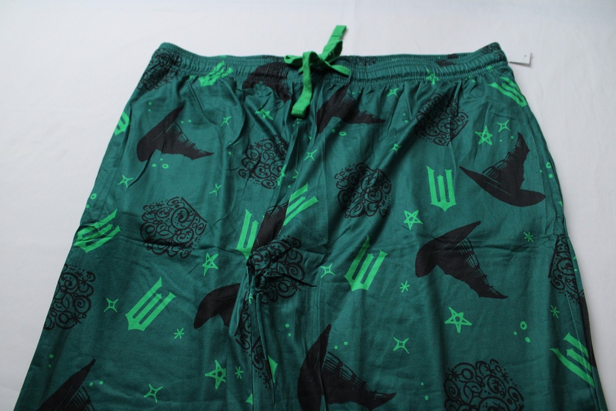 Wicked Women's Elphaba & Glinda Icons Pajama Pants EH6 Green Size