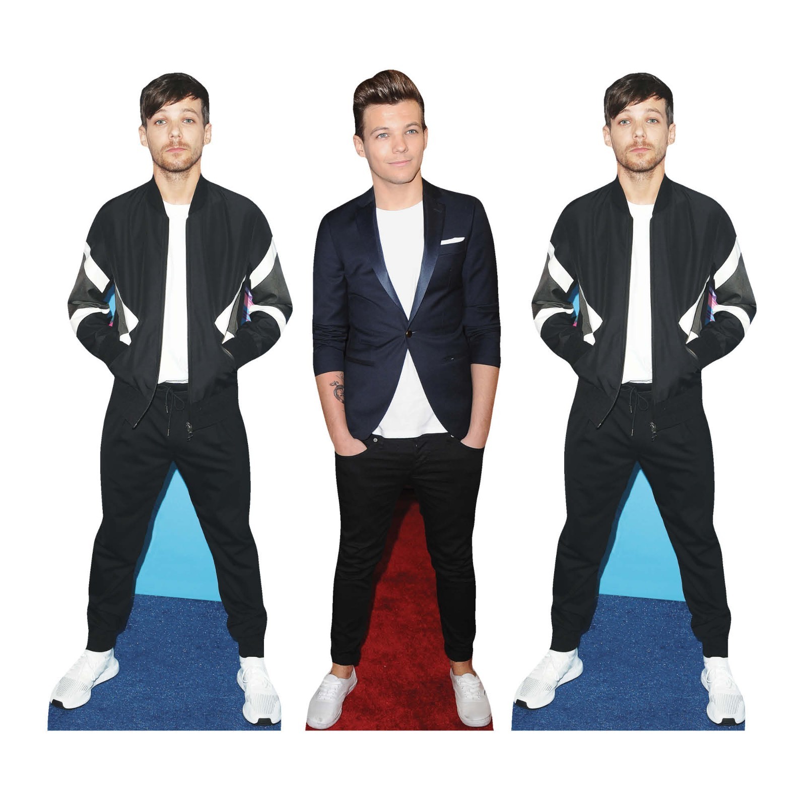 Louis Tomlinson Desk Top Cardboard Cutouts Party Pack of 3 Mini Standees 31cm