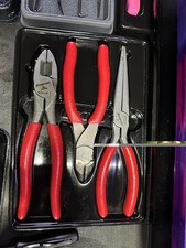 Snap on 3pc red plier set in tray