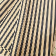 Blue And Cream Colored Pinstripe Fabric 90 Inch