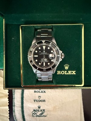 Rolex Submariner 1680 Silver Oyster Bracelet with Black Bezel