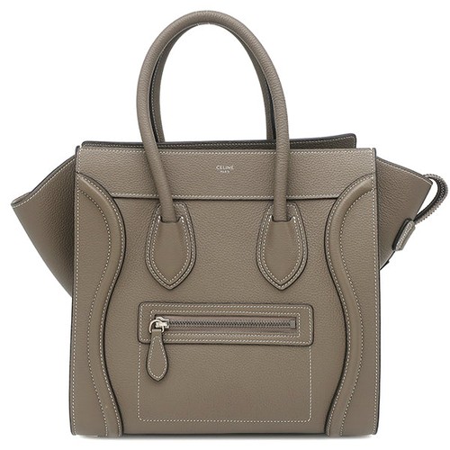 CELINE Luggage Micro Shopper Handbag 189793 Leather Screw with Box #HDB919