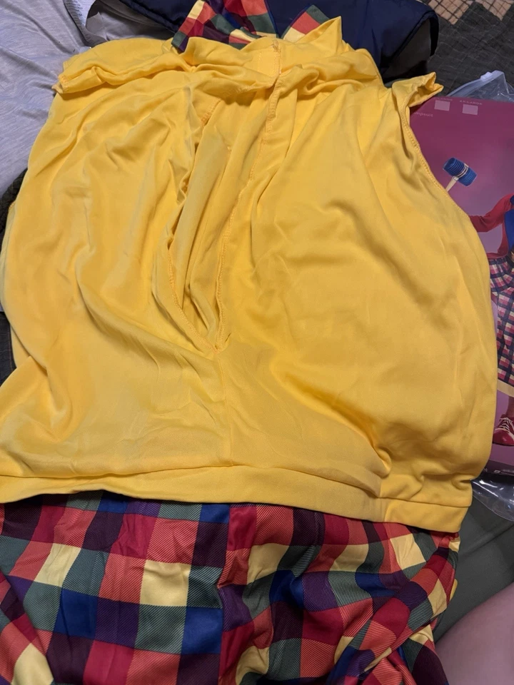 Nuevo Disfraz de Payaso Espeluznante HauntLook Halloween Rojo Azul Amarillo Unisex Mediano Foto 4 de 4