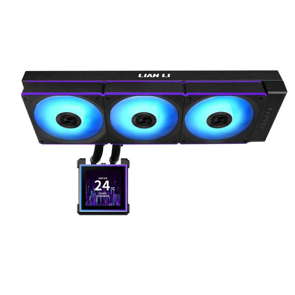 LIAN-LI Hydroshift II LCD-S 360 CL HS2LCDS36CB CPU Cooler 360mm AIO 3x 120 RGB B - Image 2 of 4
