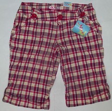 NEW NORI PLAID SHORTS PINK YELLOW GRAY 32 RETAIL JR'S SIZES 1 , 3 or 9