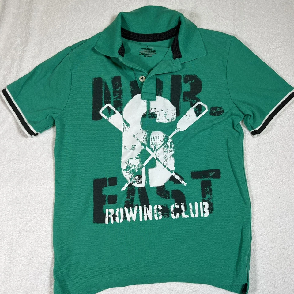 LOTE de 4 polos con cuello para niños talla YM jóvenes medianos, Crazy 8, Cherokee, S Foto 3 de 4