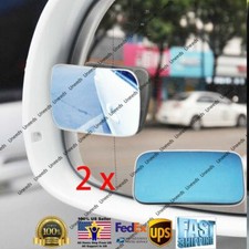 For Blue Blind Spot Mirror Wide Angle Rear View Car Side Mirror 3M Adhesive 
