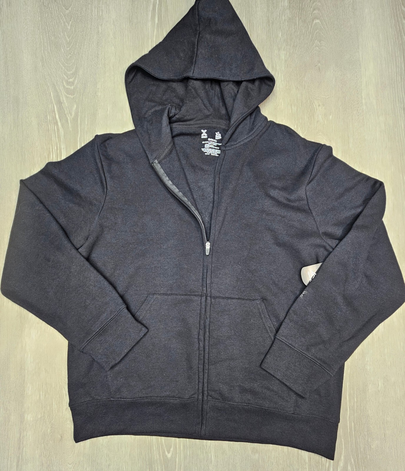 Xersion XL Fleece Zip Up Hoodie Black eBay