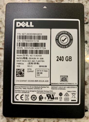 3 2.5" SSD Disks - Dell, SanDisk, Intel 4, pre-owned, All Work Well. $10 each
