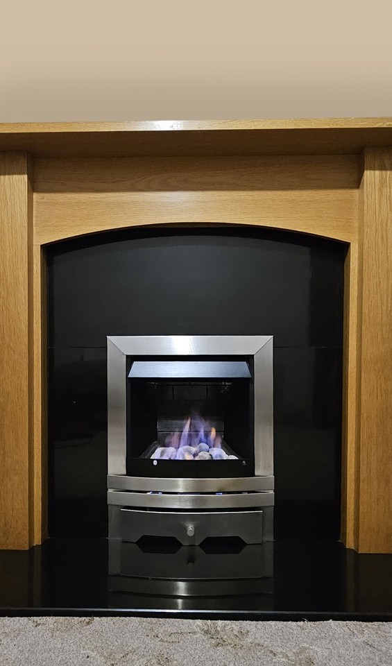 B&Q Fire Surround and Gas Fireplace Used Good Condition eBay