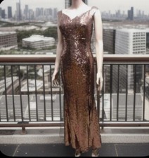 WINDSOR Size S/Chico Women’s Sleeveless Sequence High Slit Formal Maxi Dress