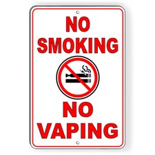 No Smoking Or Vaping Metal Sign Or Decal 6 SIZES in this area warning SNS015