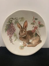 Easter bunny 12 + Inches Serving bowl handmade in Italy by Effetti d Arte