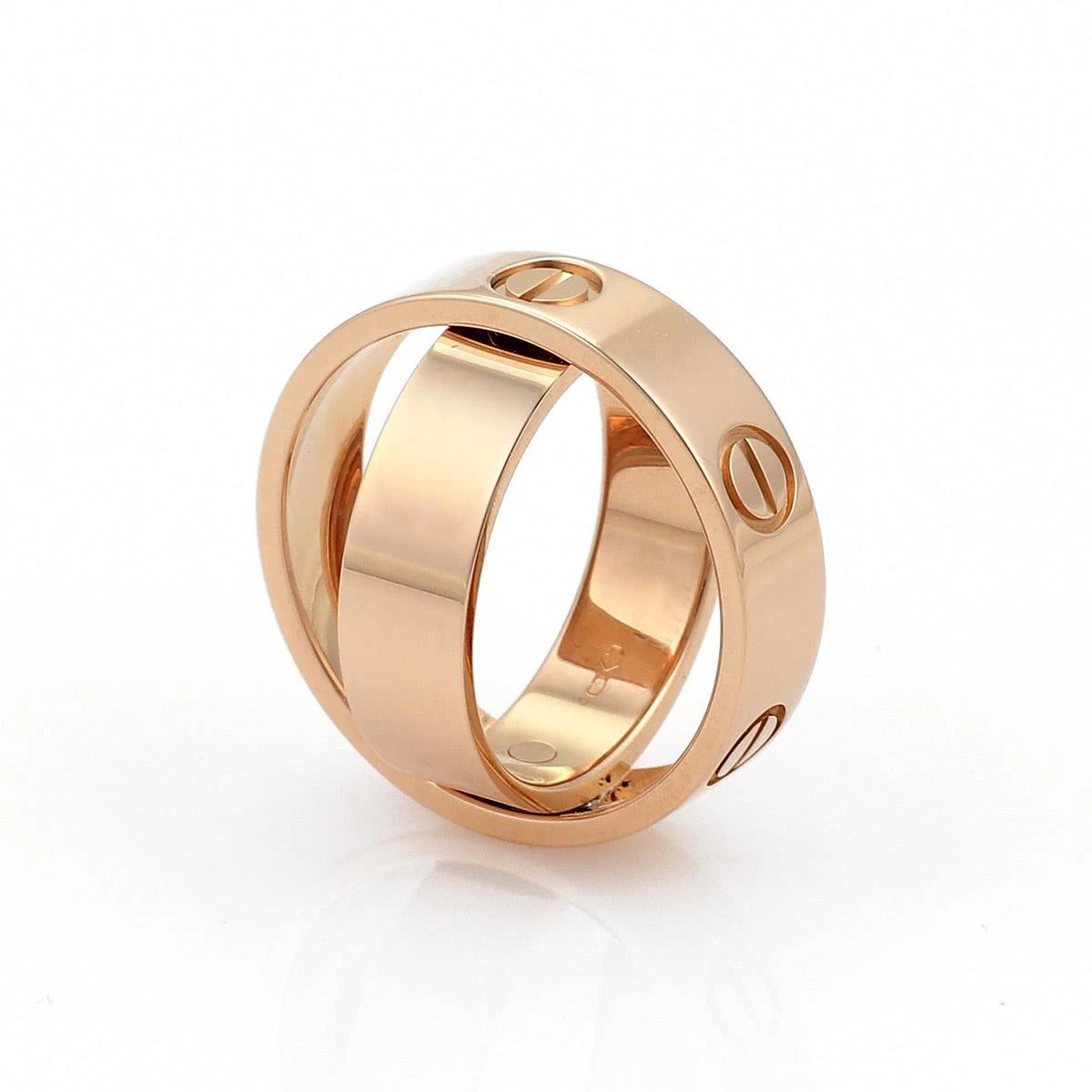 Anello a fascia Cartier Love Secret in oro rosa 18 carati 5 5 mm misura 54 US 7 con certificato