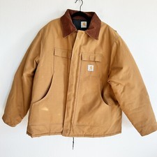Vtg Carhartt Coat Mens 3XL Arctic Quilt Lined Rancher Duck Canvas Chore Workwear