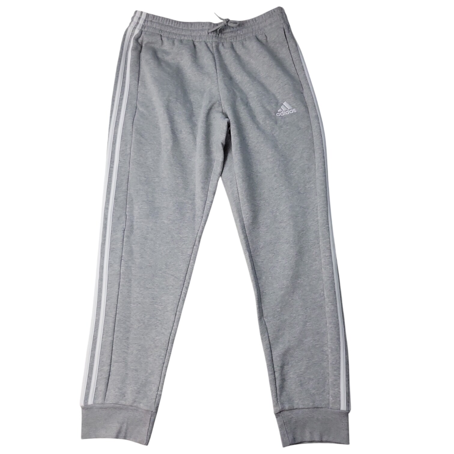 Adidas Mens Essentials Fleece Tapered Cuff 3-Stripes Pants