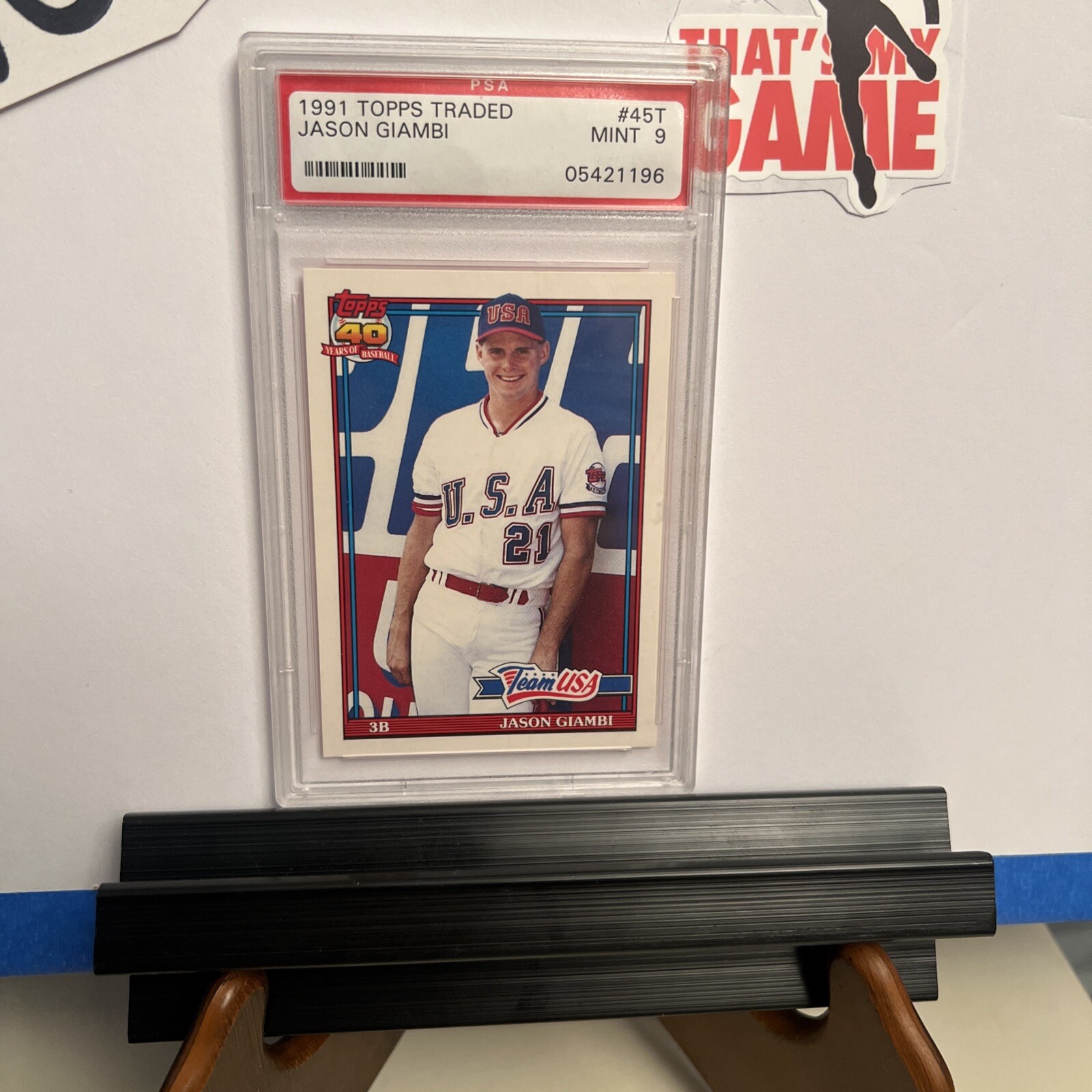 1991 Topps Traded Tiffany #45T Jason Giambi Rookie Card RC PSA 9