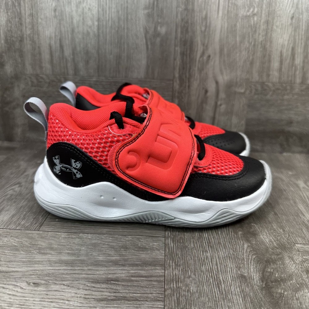 Under Armour Zone BB 2 Kids size 12 Red Black Basketball Shoes
