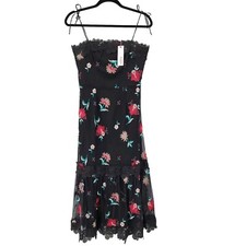 BB DAKOTA Women's 4 US Let's Dance Embroidered Floral Dress Sheer Lace NWT 120$