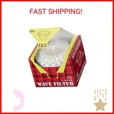 Kalita Wave Series KWF-185#22210 Coffee Filters, White, For 2-4 People, 50 Sheet